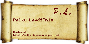 Palku Lavínia névjegykártya